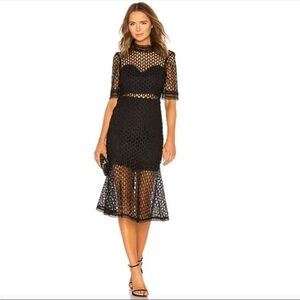 Bardot Fiona Delicate Black Lace Dress